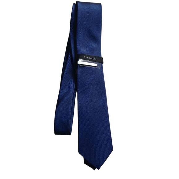 Van Heusen Kohl's Men's Cobalt  Blue Textured Tie - Picture 6 of 9